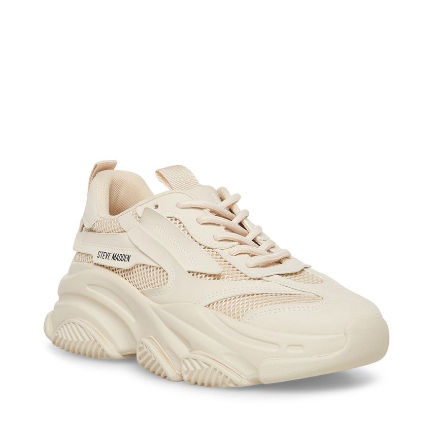 Beige Steve Madden Possession Women's Sneakers | PH 1342VFC